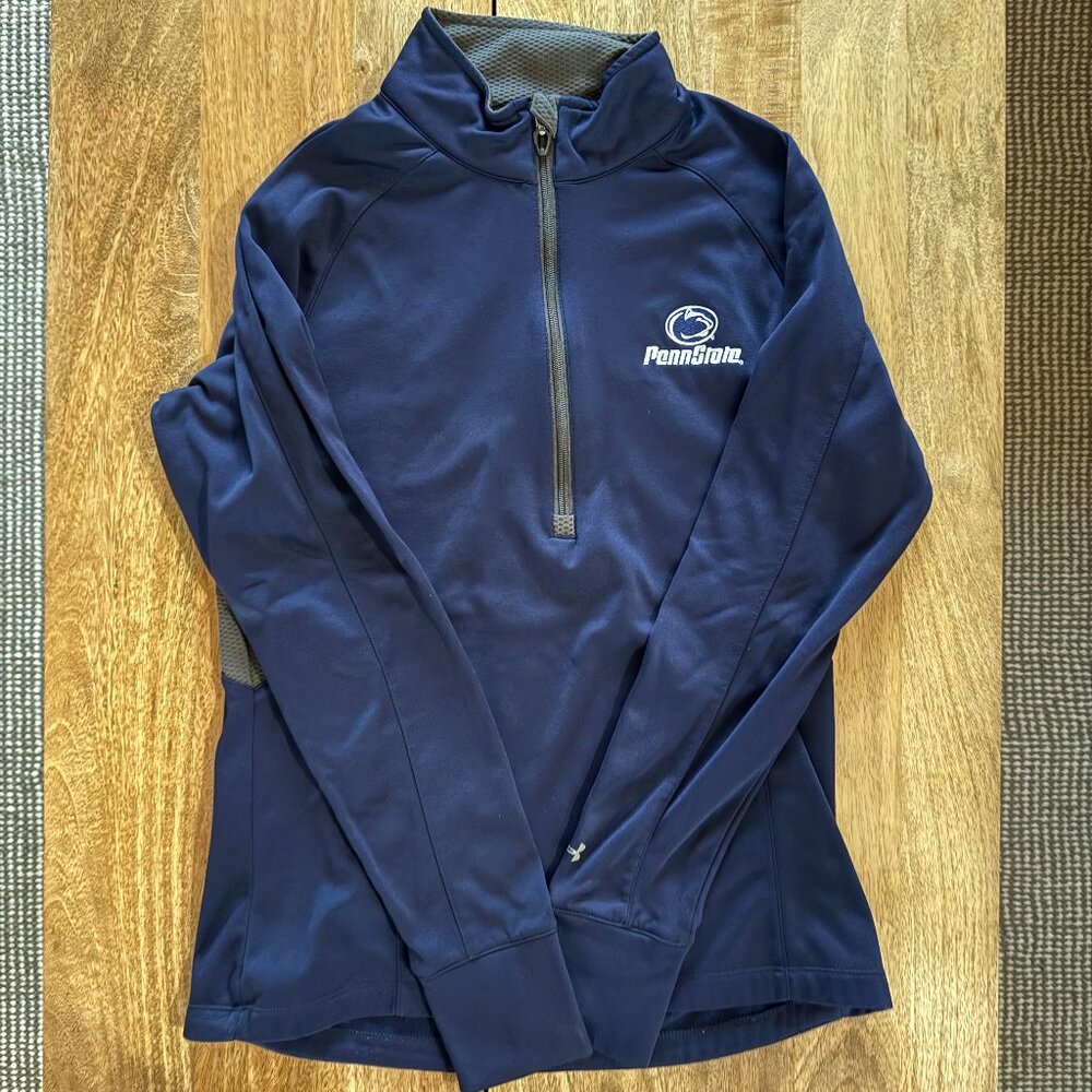 Under Armour Women's Semi-Fitted Cold Gear Penn State Quarter Zip - Size LG